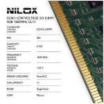 Nilox - DDR3L - modulo - 4 GB - SO DIMM 204-pin - 1600 MHz / PC3L-12800 - CL11 - 1.35 V - non ECC